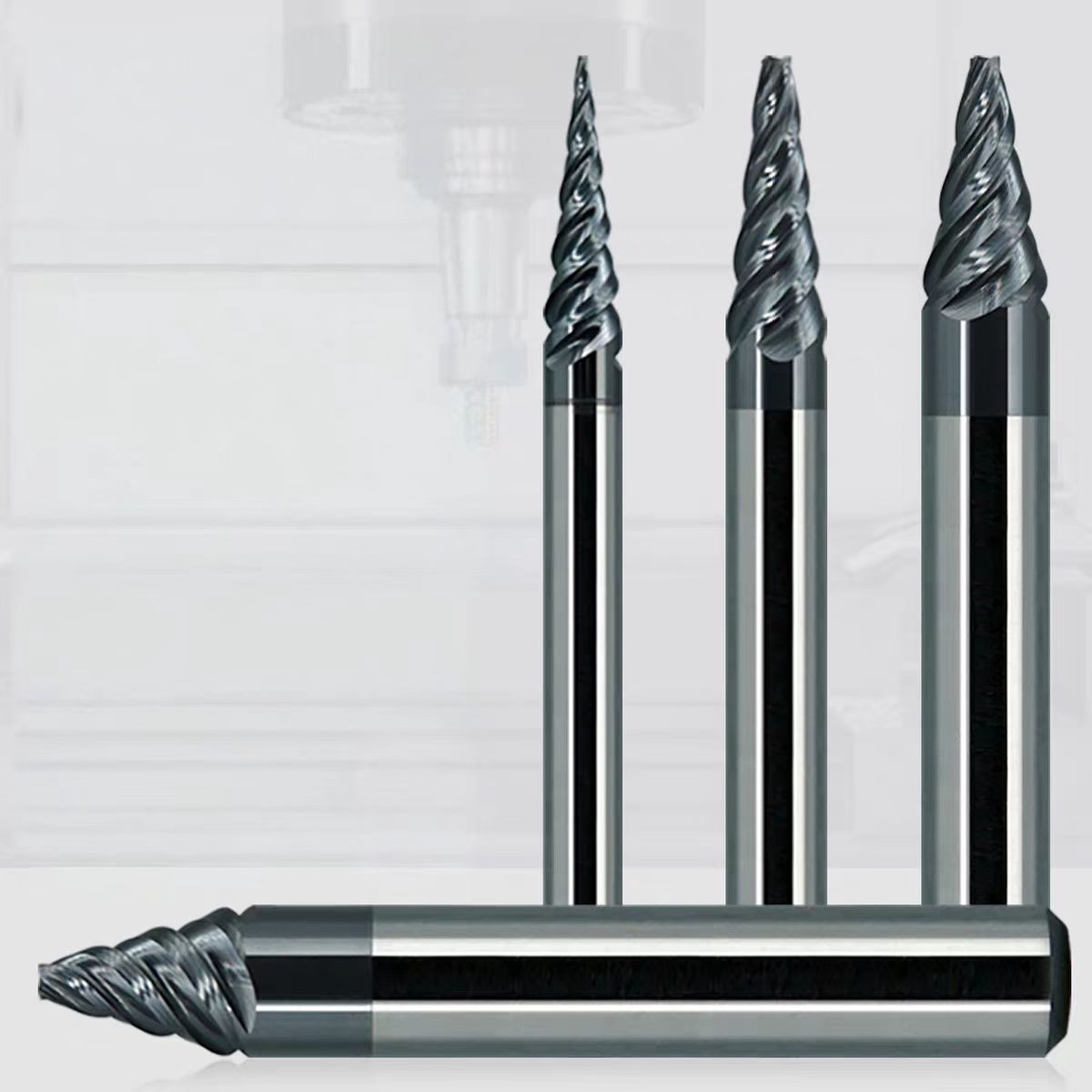 tapper-end mills-steel-stainless steel